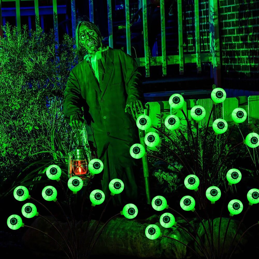 Halloween Outdoor Solar Lights | Spooky Eyeball Decor with Two Modes 1