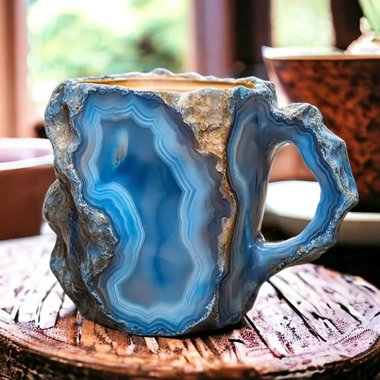 Handcrafted Mineral Crystal Mug | Unique Insulated Design for Hot & Cold Beverages 0