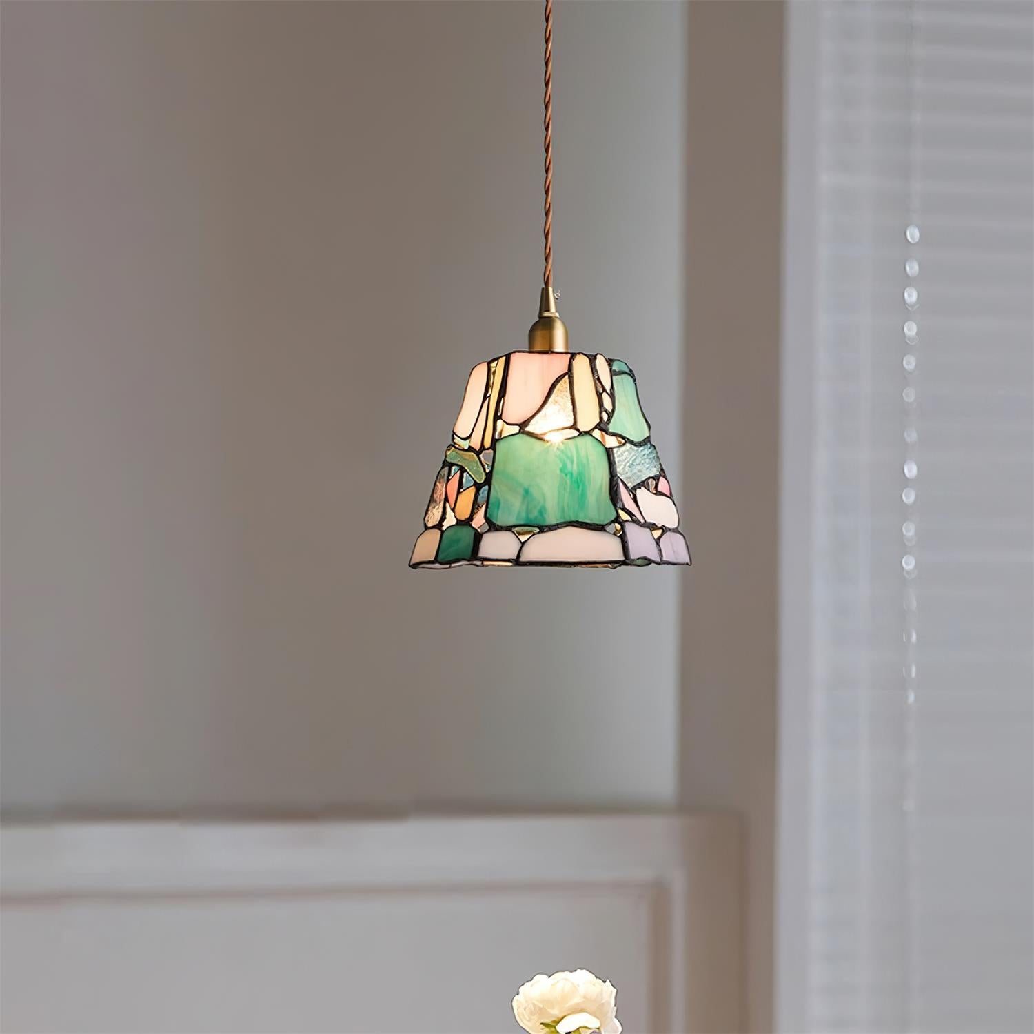 Handcrafted Stained Glass Pendant Lamp | Elegant Kitchen Pendant Lighting 3