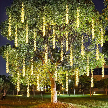Hanging LED Light Strings | Meteor Shower Effect for Outdoor Ambiance 6