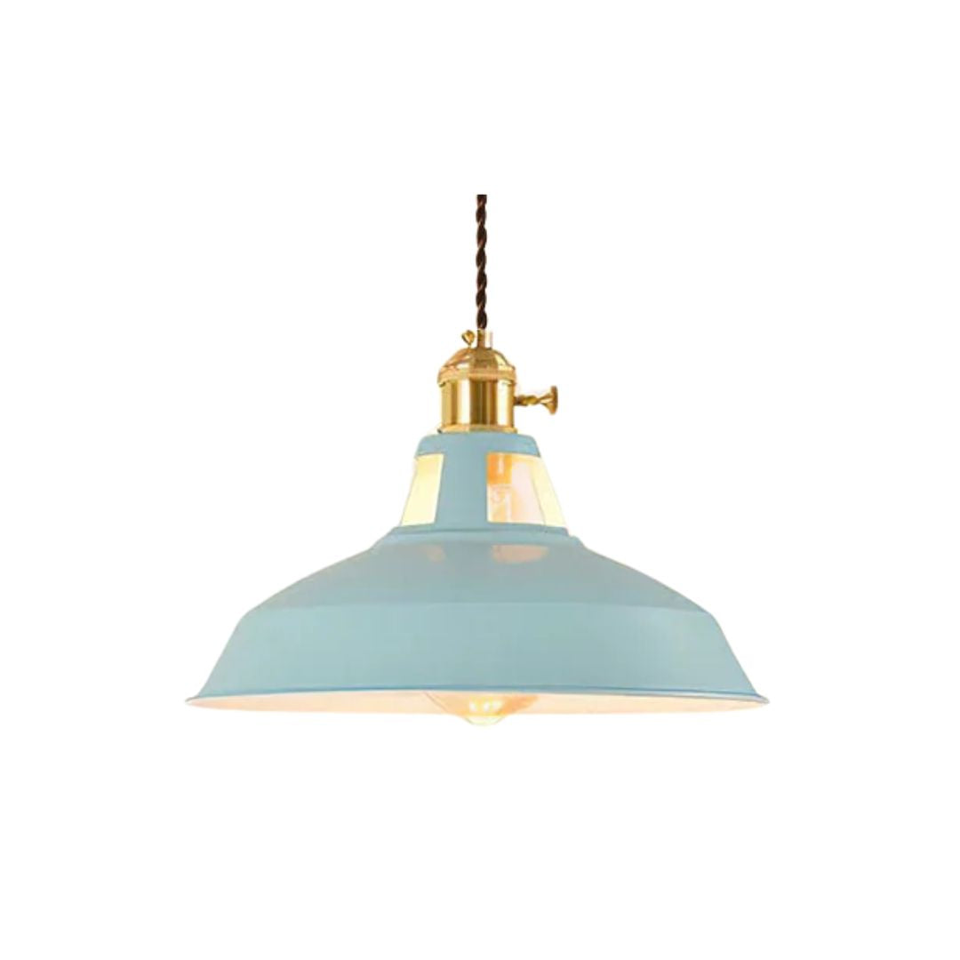 Hanging Lamp | Retro Cone Shape with Braided Textile Cord 1