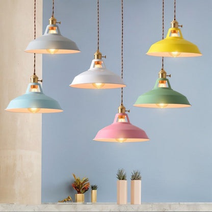 Hanging Lamp | Retro Cone Shape with Braided Textile Cord 2