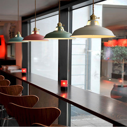 Hanging Lamp | Retro Cone Shape with Braided Textile Cord 4
