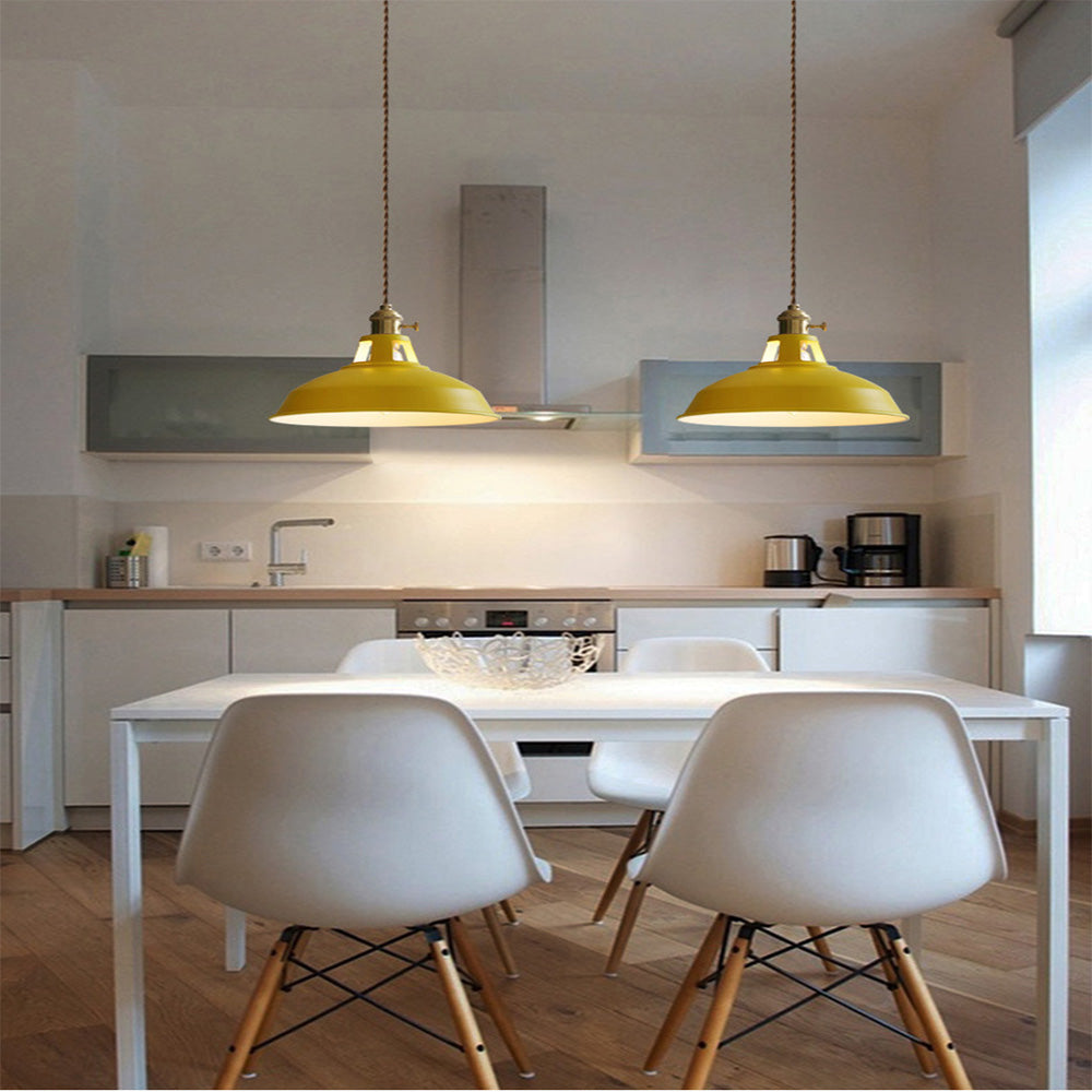 Hanging Lamp | Retro Cone Shape with Braided Textile Cord 8