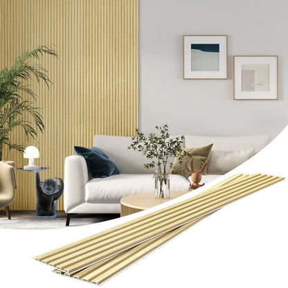 Hausvita 48 x 6 inch WPC lattenwandpaneel (16 stuks)