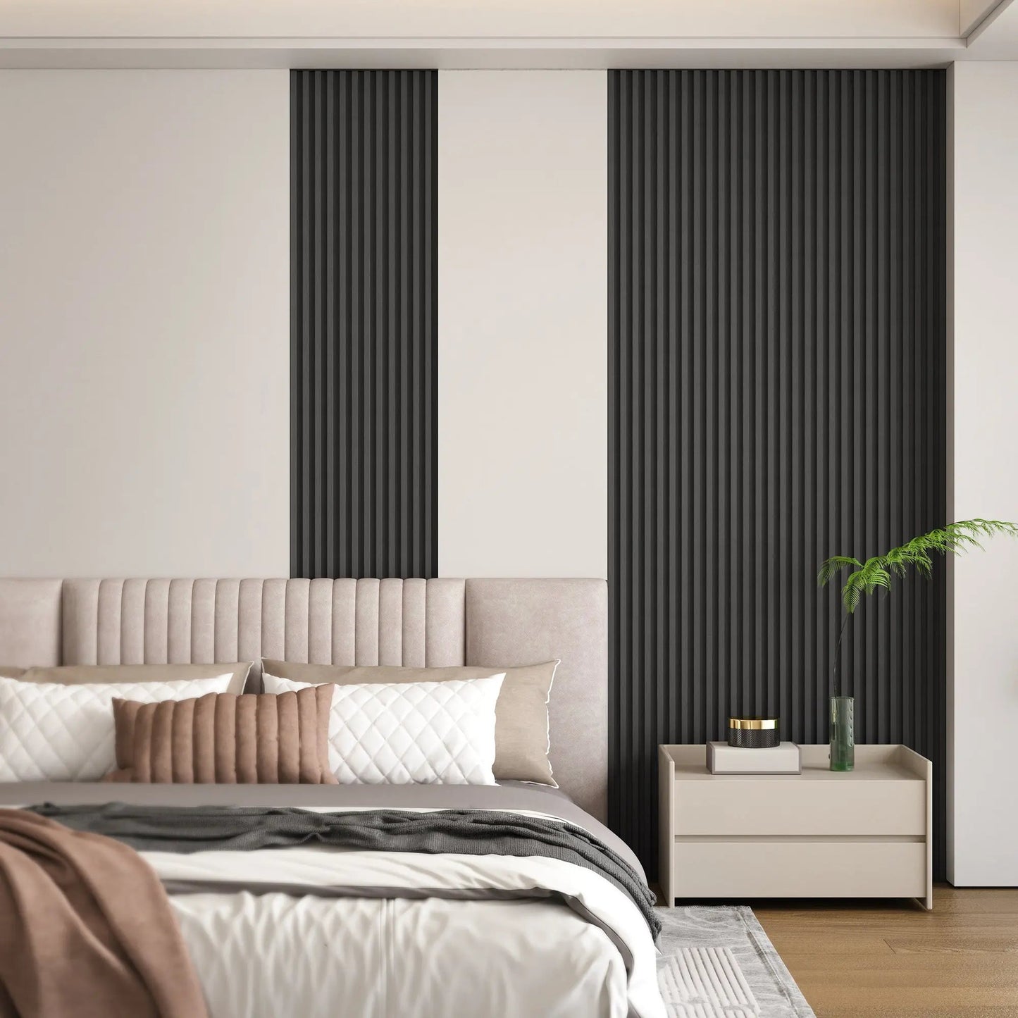 Hausvita 48 x 6 inch WPC lattenwandpaneel (16 stuks)