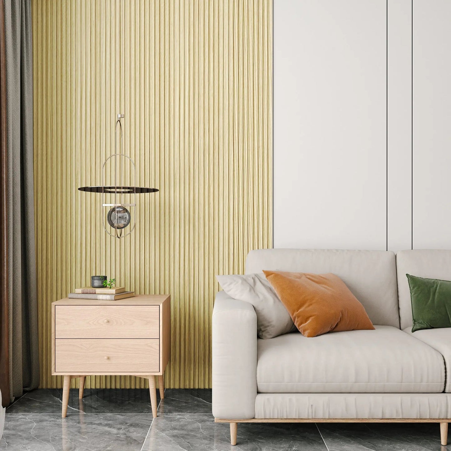 Hausvita 48 x 6 inch WPC lattenwandpaneel (16 stuks)