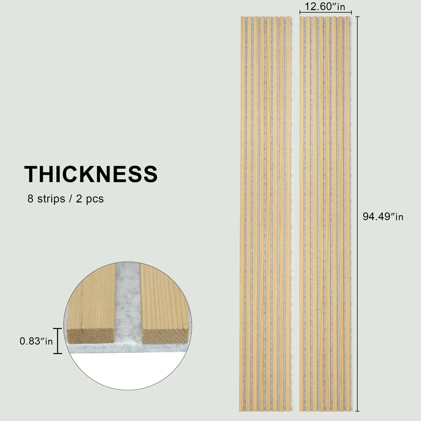 Hausvita Akustische Massivholz Lamellenwandpaneele (2 Paneele pro Karton) - Großhandel