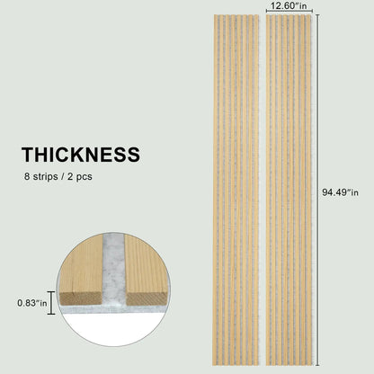 Hausvita Akustische Massivholz Lamellenwandpaneele (2 Paneele pro Karton) - Großhandel