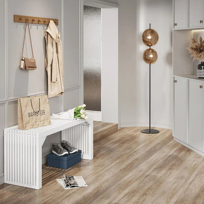 Hausvita HiKingQueens 35" matbänk, inomhus träbänk för hall, vardagsrum, kök och sovrum (natur, lång bänk)
