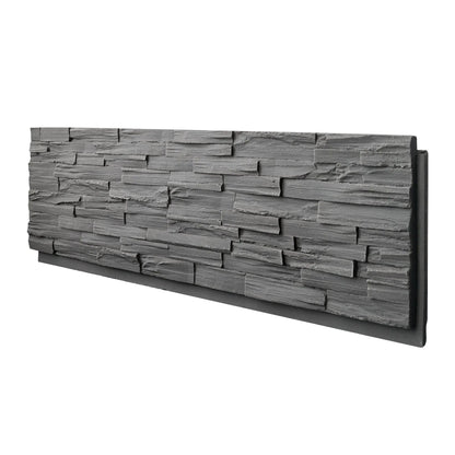 Hausvita Falsk Stenväggsbeklädnadspanel, PU Stenfanér Exteriör, 46.46" x 13"