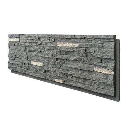 Hausvita Falsk Stenväggsbeklädnadspanel, PU Stenfanér Exteriör, 46.46" x 13"
