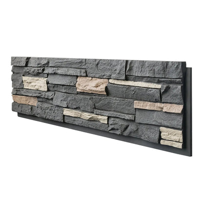 Hausvita Falsk Stenväggsbeklädnadspanel, PU Stenfanér Exteriör, 46.46" x 13"