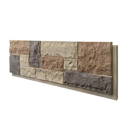 Hausvita Falsk Stenväggsbeklädnadspanel, PU Stenfanér Exteriör, 46.46" x 13"