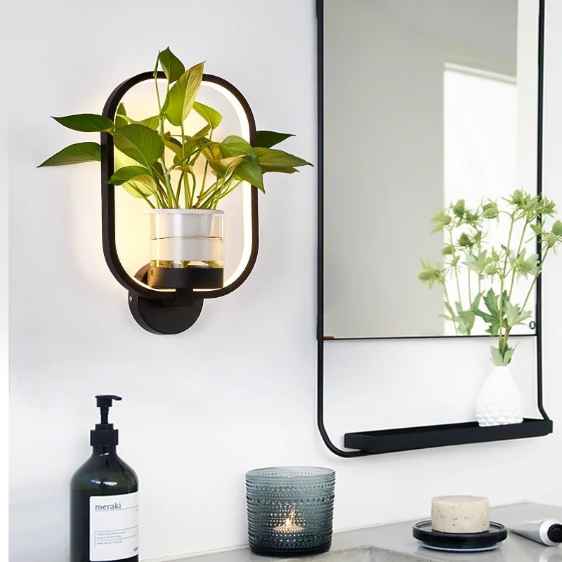 Noordse plantenwandlamp