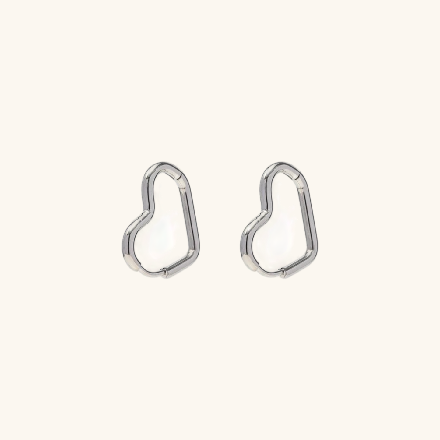 Heart-Shaped Hoop Earrings | Waterproof 18k Gold, Hypoallergenic Design 3