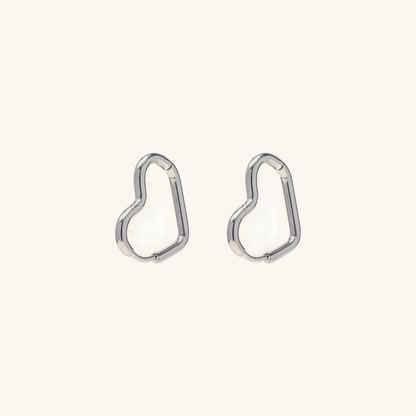 Heart-Shaped Hoop Earrings | Waterproof 18k Gold, Hypoallergenic Design 3