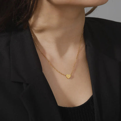 Heart Initial Necklace | Personalized Waterproof 18k Gold Jewelry 1