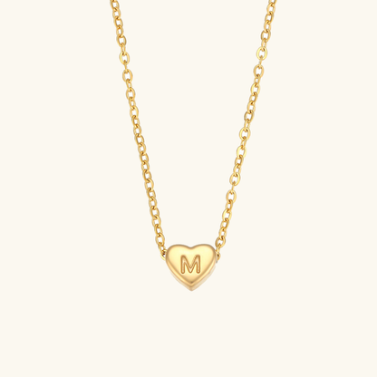 Heart Initial Necklace | Personalized Waterproof 18k Gold Jewelry 10