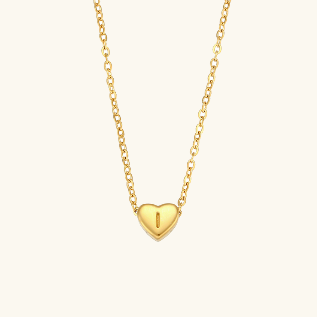 Heart Initial Necklace | Personalized Waterproof 18k Gold Jewelry 22
