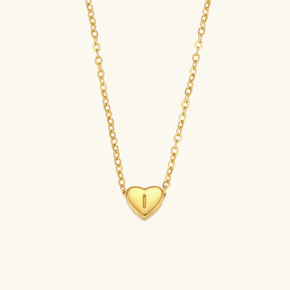 Heart Initial Necklace | Personalized Waterproof 18k Gold Jewelry 22