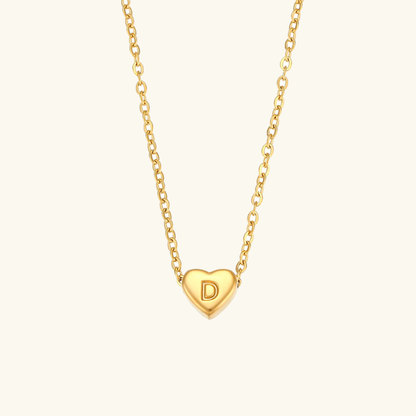 Heart Initial Necklace | Personalized Waterproof 18k Gold Jewelry 8