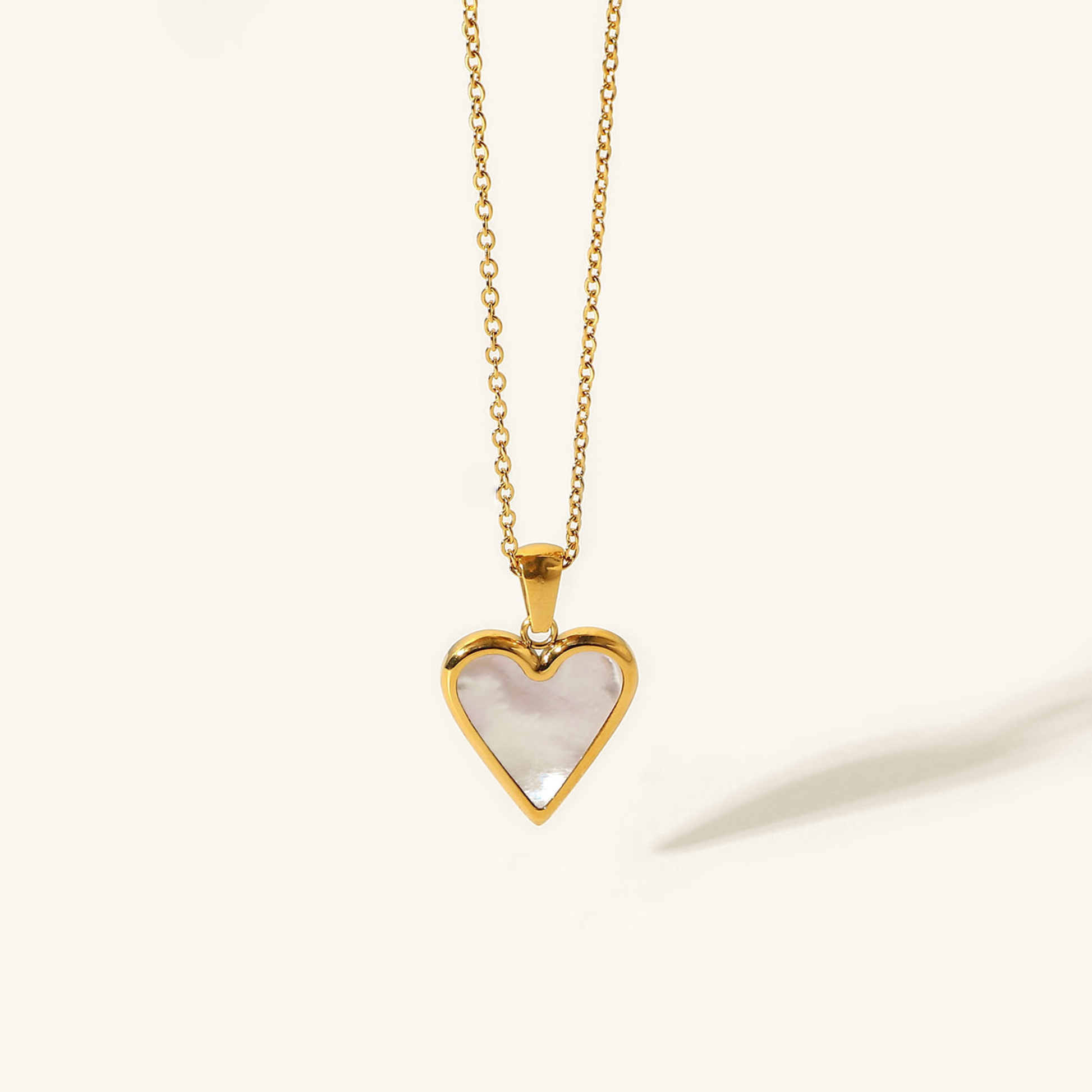 Heart Pendant Necklace | Waterproof Gold Chain with Adjustable Length 0