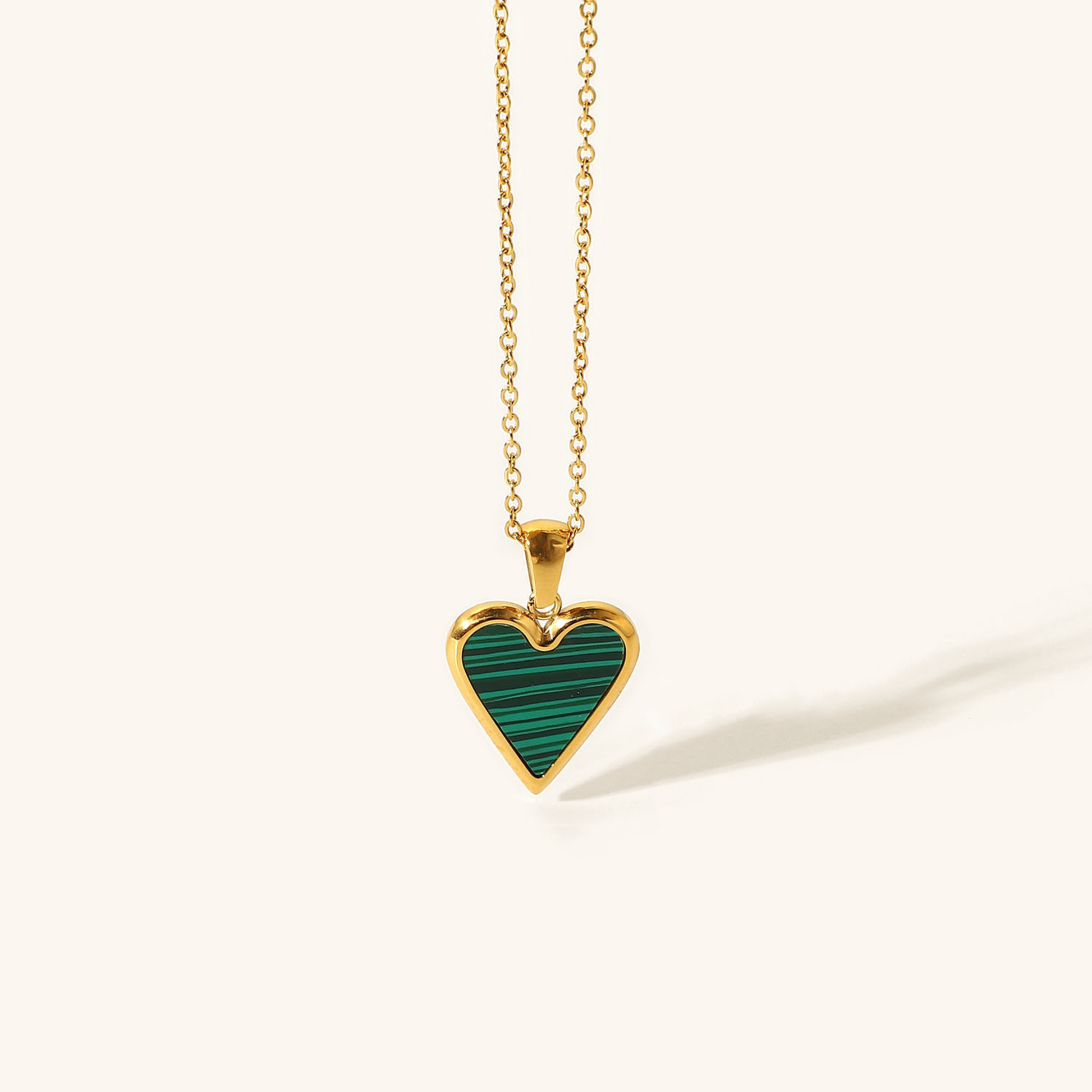 Heart Pendant Necklace | Waterproof Gold Chain with Adjustable Length 4