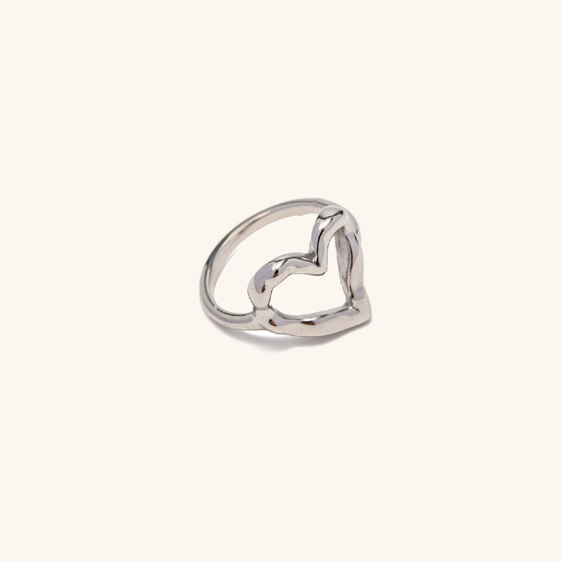 Heart Ring | Lightweight Hypoallergenic Stainless Steel with 18k Gold 2