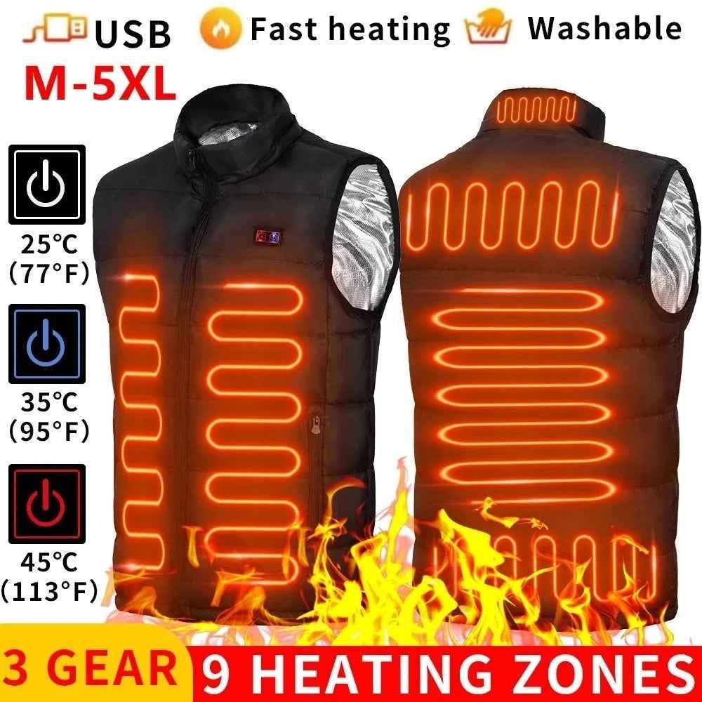 Heated Vest | 9-Zone Warming Control for Men and Women, USB Powered 3