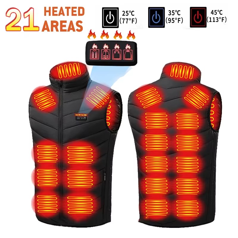 Heated Women's Vest | Dual-Control with 9 Adjustable Heating Zones 9
