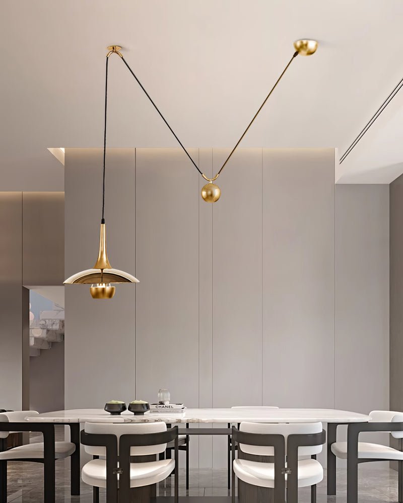 Height-Adjustable Pendant Lamp | Elegant 1970s Design for Cozy Kitchen Pendant Lighting 5