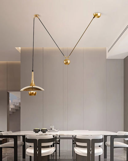 Height-Adjustable Pendant Lamp | Elegant 1970s Design for Cozy Kitchen Pendant Lighting 5