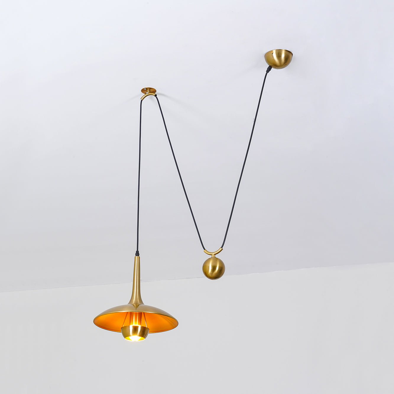 Height-Adjustable Pendant Lamp | Elegant 1970s Design for Cozy Kitchen Pendant Lighting 7