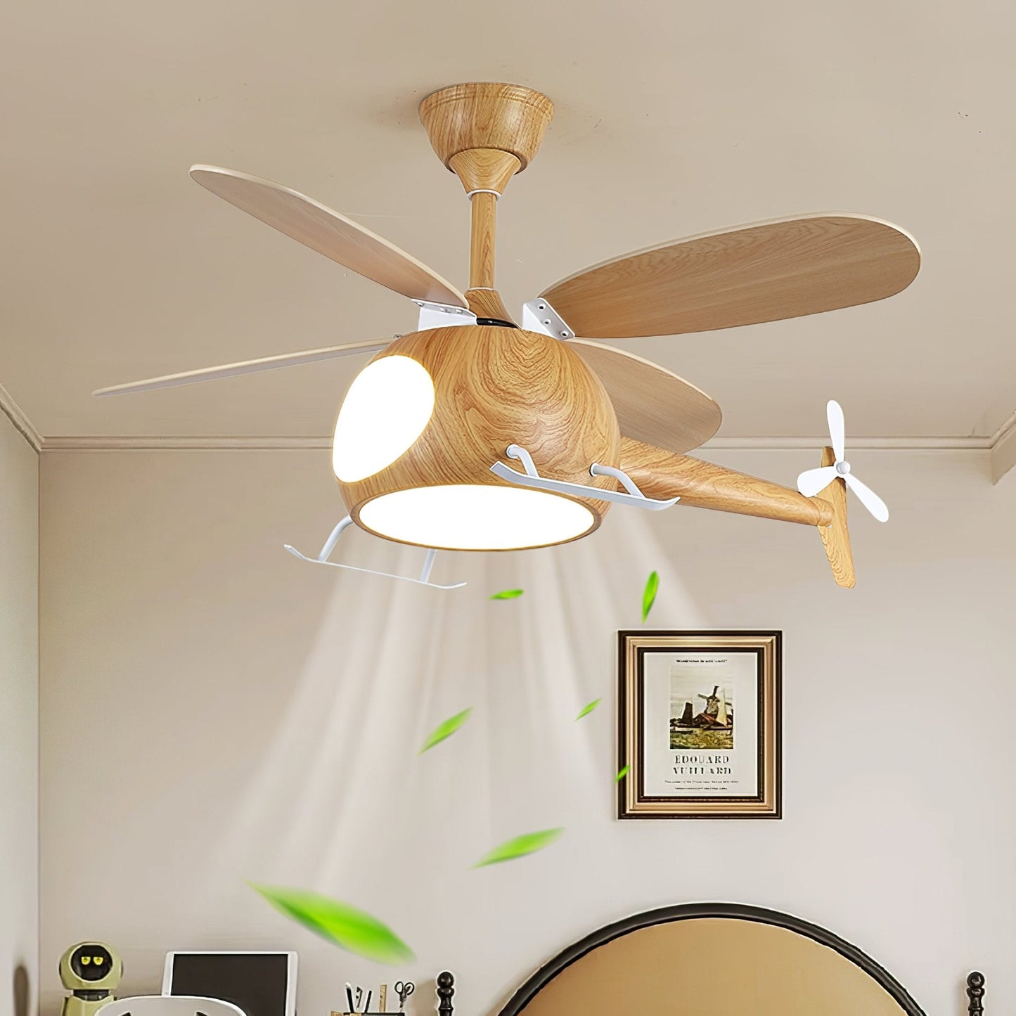 Heli Breeze | Kids Ceiling Fan with Lights, Whimsical Helicopter Design 7