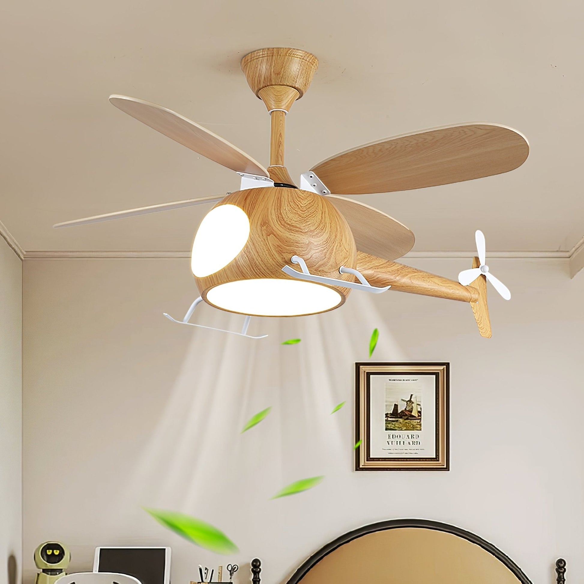 Heli Breeze | Kids Ceiling Fan with Lights, Whimsical Helicopter Design 7