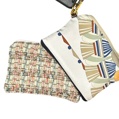 Haute Parure Vintage Scarf Coffee Run Keychain Bag