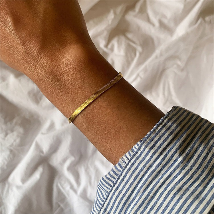 Herringbone Bracelet | Durable Gold-Plated Stainless Steel Design 4