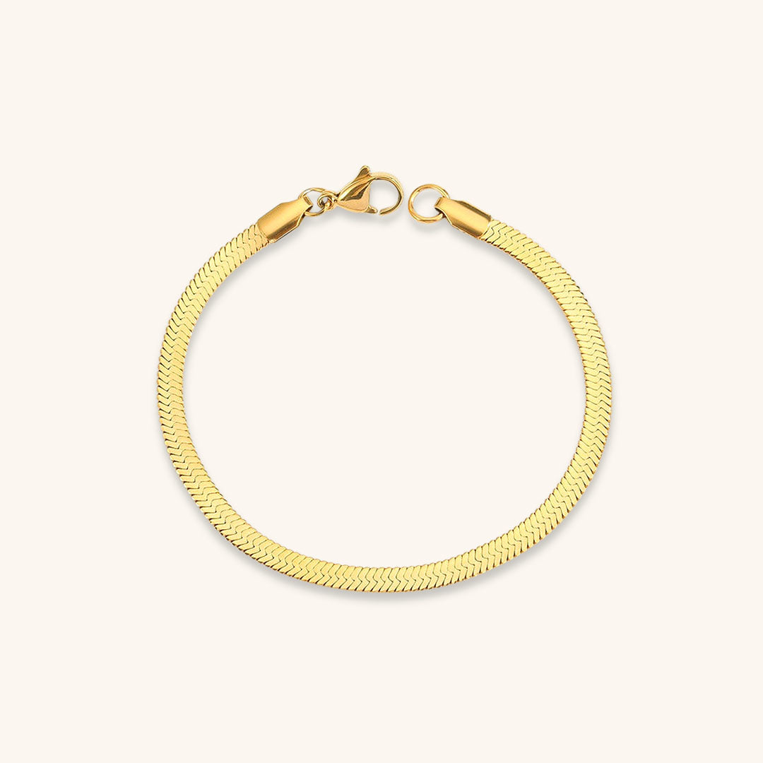 Herringbone Bracelet | Durable Gold-Plated Stainless Steel Design 7