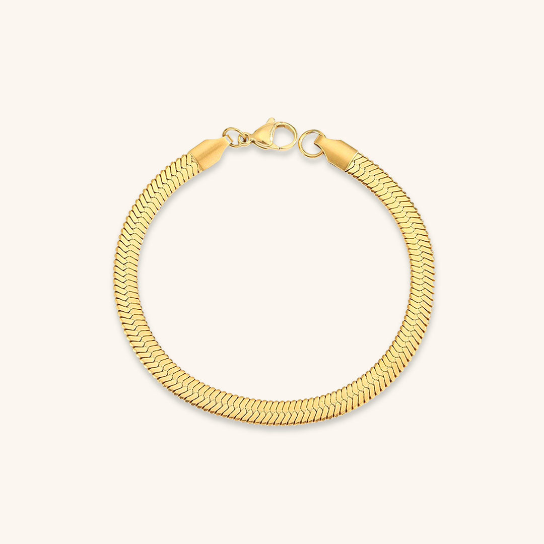 Herringbone Bracelet | Durable Gold-Plated Stainless Steel Design 8