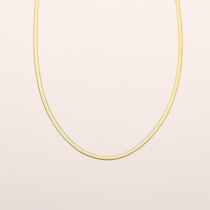 Herringbone Necklace | 18K Plated Stainless Steel with Adjustable Length 2