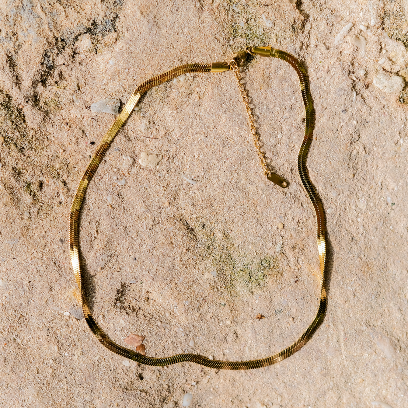 Herringbone Necklace | Elegant 18k Gold Plated Stainless Steel 4