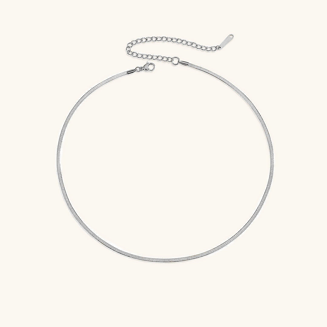 Herringbone Necklace | Ethically Sourced Stainless Steel with Gold Plating, Hypoallergenic and Durable Design 11