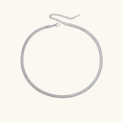 Herringbone Necklace | Ethically Sourced Stainless Steel with Gold Plating, Hypoallergenic and Durable Design 13