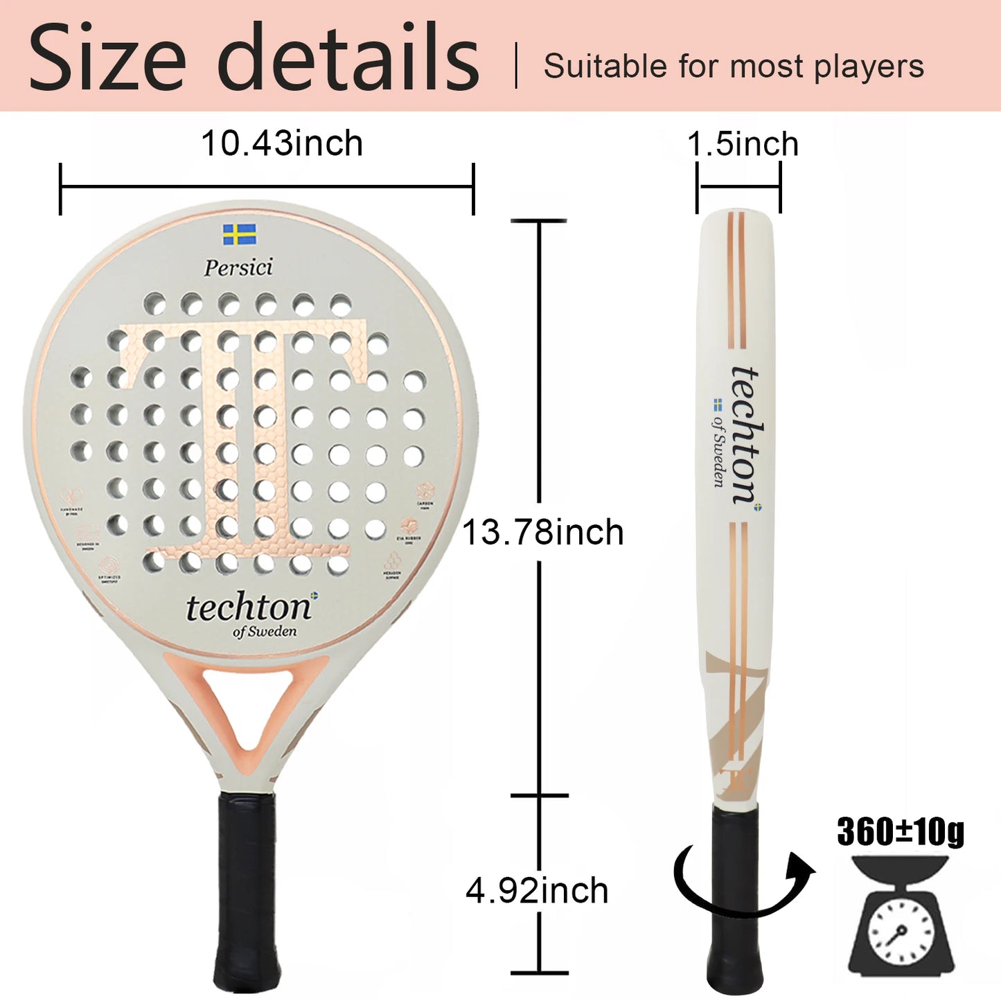 High-Performance Carbon Fiber Padel Racket | Best Padel Tennis Racket with Accessories 1