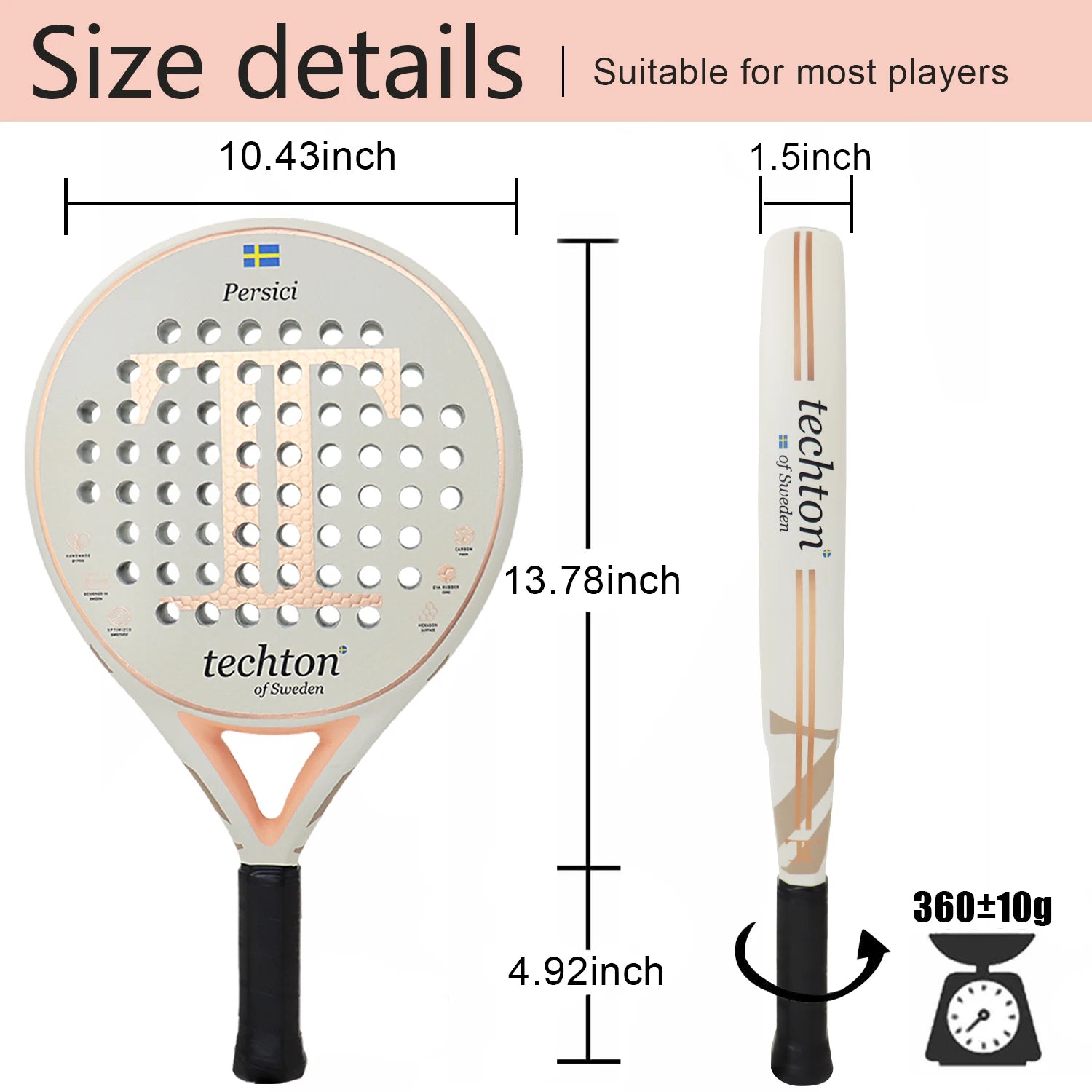 High-Performance Carbon Fiber Padel Racket | Best Padel Tennis Racket with Accessories 1