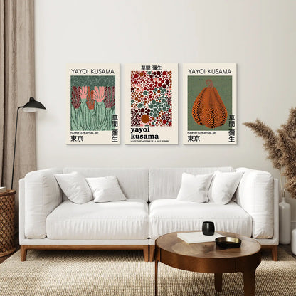 Contemporary Yayoi Kusama Retro Wall Art Decor