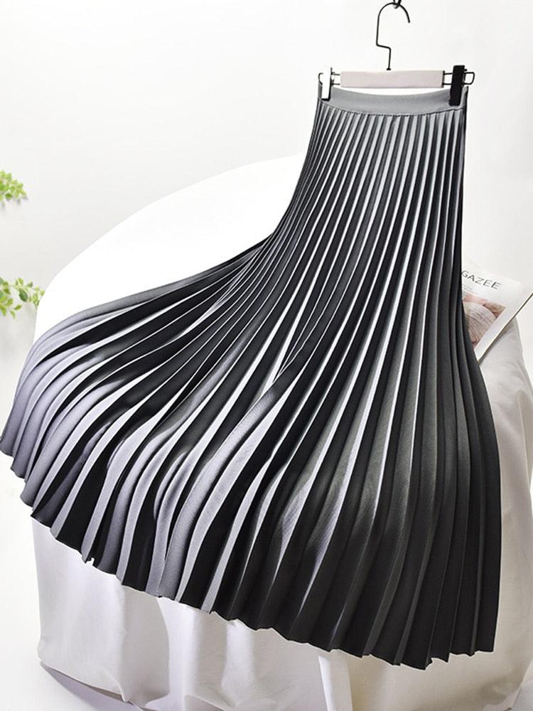High-Waisted Pleated Midi Skirt | Elegant Design for Women 3