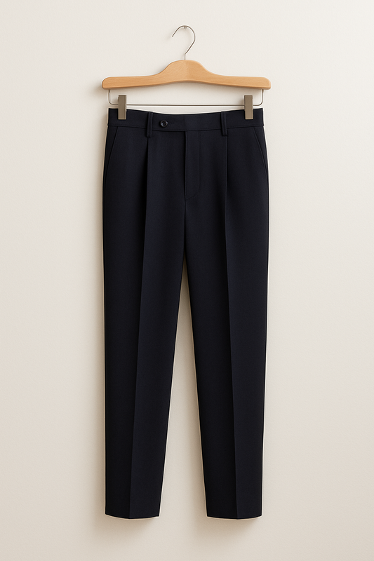 High-Waisted Pleated Trousers | Elegant Design with Tailored Fit 0