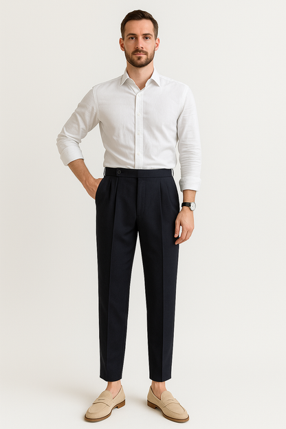 High-Waisted Pleated Trousers | Elegant Design with Tailored Fit 1